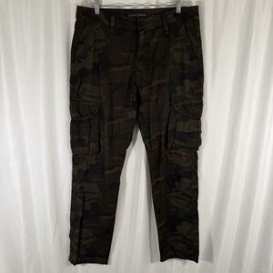 Nick Danger Camo Cargo Pants Men's 34x30 Green Built For Comfort 100% Cotton